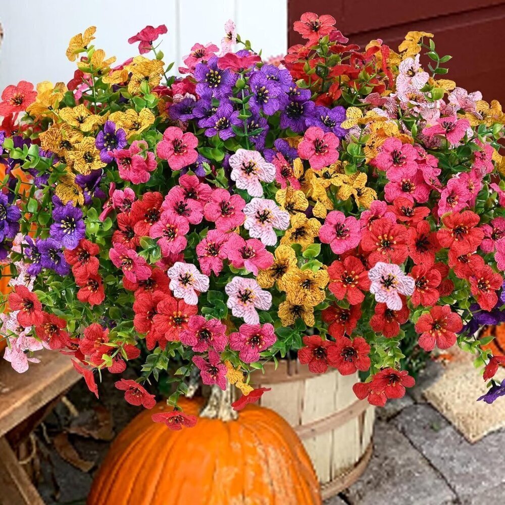 UV Resistant Flowers 20 Bundle Outdoor Patio Decor